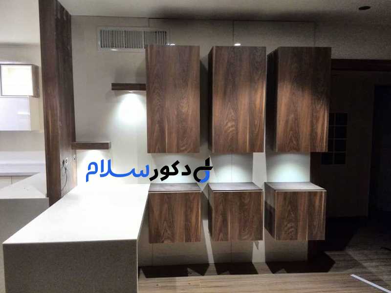 کابینت گردویی دکوری مدل دار