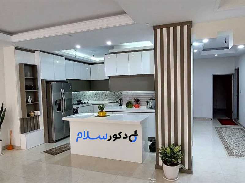 کابینت سفیدبراقوطوسی مات 