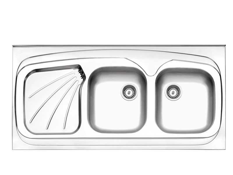 سینک دو لگنه نیمه فانتزی 270 روکار استیل البرز